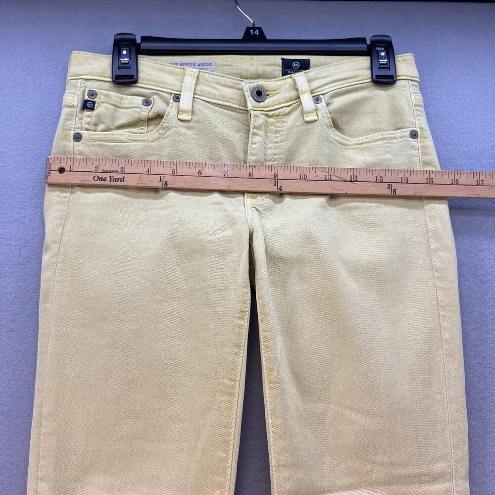 AG Denim Women's Jeans The Stevie Ankle Slim Straight Ankle Yellow Size 26R - Picture 3 of 16